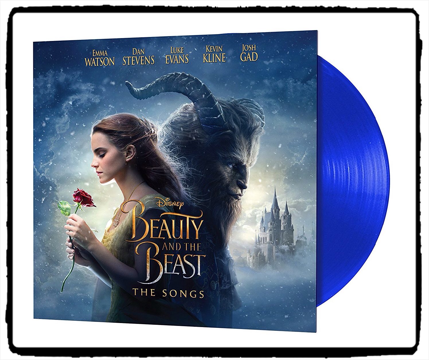 Disney Beauty And The Beast 2017 popular Collectible Blue Vinyl Record Soundtrack